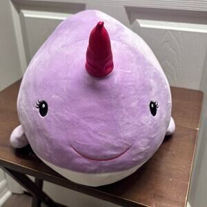 Linzy Narwhal Plush 15" Smoochy Pals Stuffed Animal Plush Cute Squishy Purple
